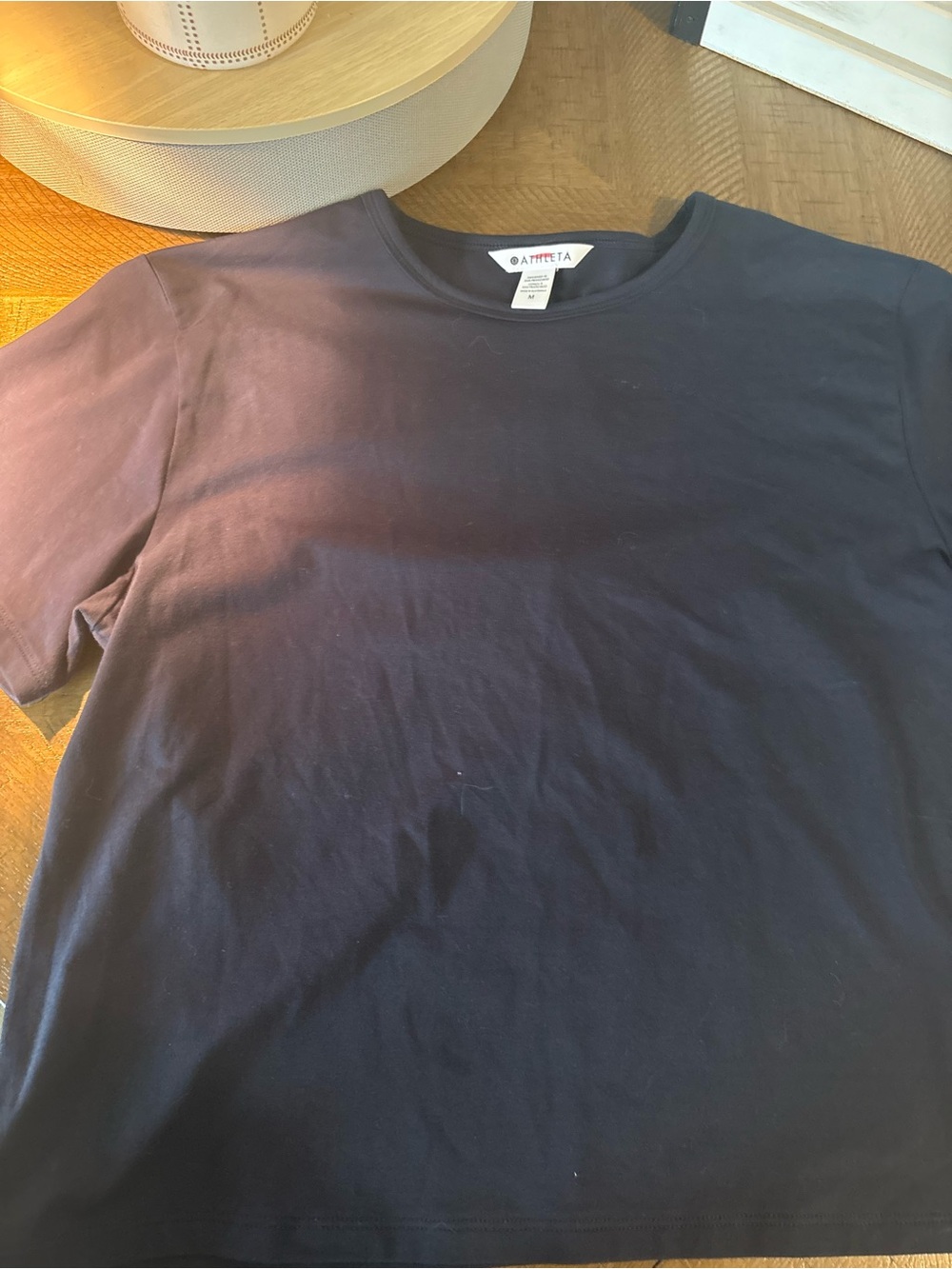 Athleta Men's Short Sleeve Crewneck T-Shirt in Navy Blue
